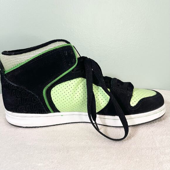 Lakai Sneaker Mens 8 Black Green Lace Up Hi Top Skate Telford Athletic Shoes main image 10